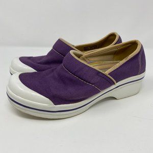 DANSKO VEDA VEGAN Purple Canvas Sneakers Clogs Size 37 EU 7 US 6.5/7